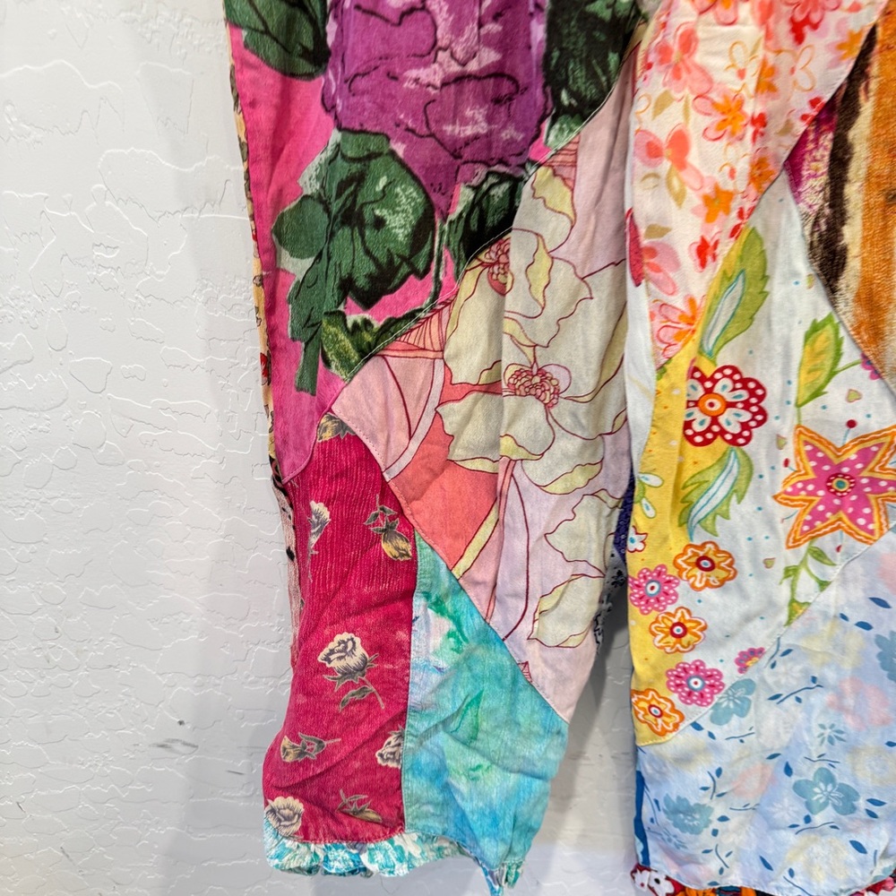 Vintage Sacred Threads Patchwork Cropped Pants Wo… - image 4
